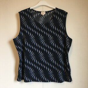 Vintage Cleo Made in Canada Blue Cyberpunk Helix Tank Top - XL